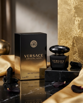 (Ліцензія) Мініатюра туалетної води Versace Crystal Noir для жінок 5 мл 1653 фото